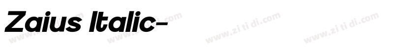 Zaius Italic字体转换